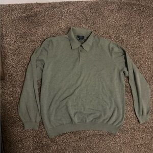 Brooks Brothers green long sleeve polo shirt. 100% cotton XL #poloshirt